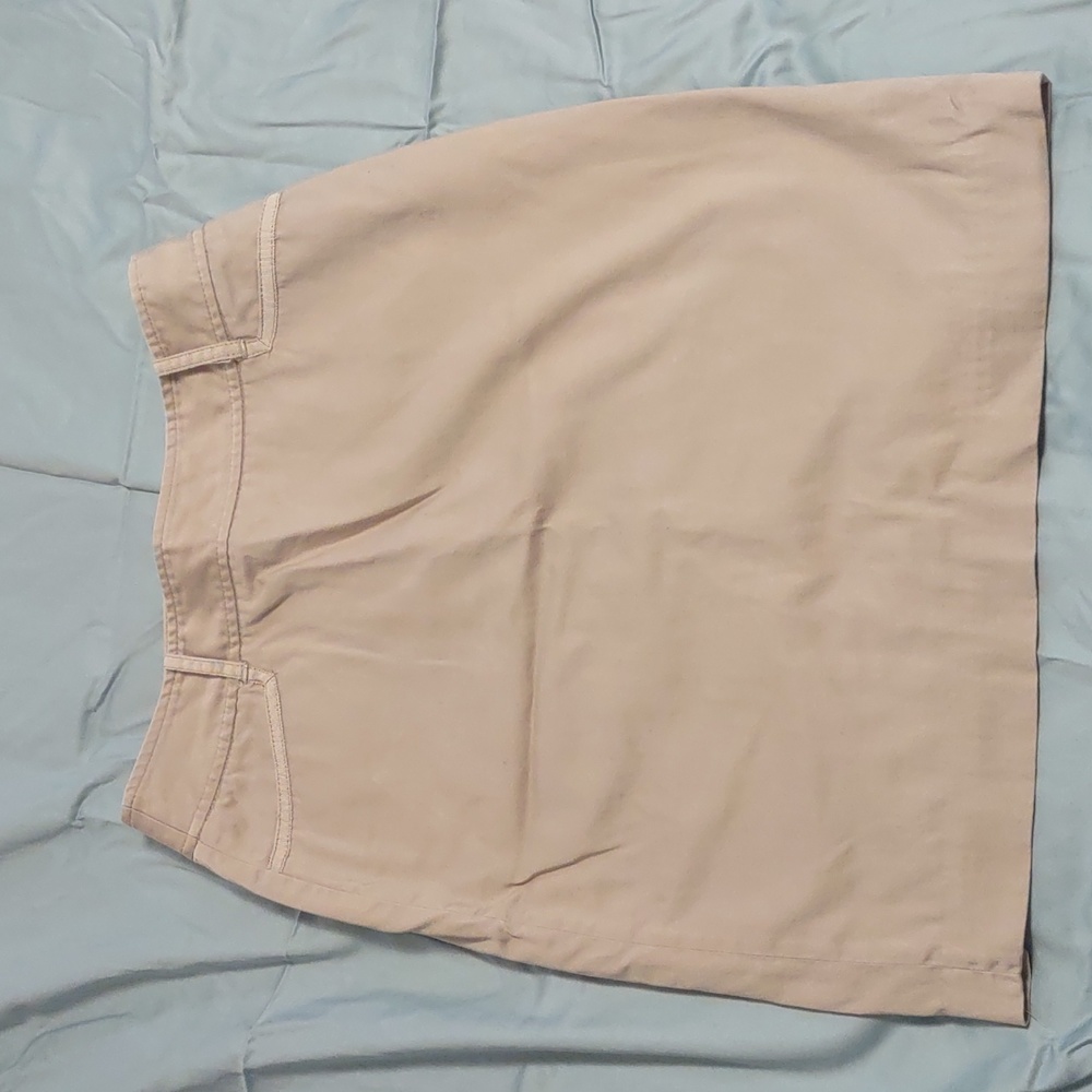 Khaki pencil skirt